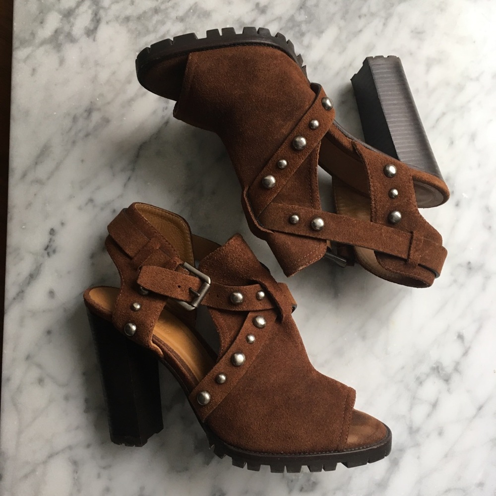 Polo Ralph Lauren Suede Moto Studded Sandals